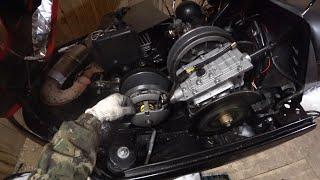 Removing the variator on the Taiga Varyag 550V snowmobile, the Arctic variator.