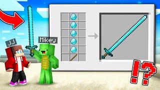 JJ And Mikey Crafting The LONGEST DIAMOND SWORD in Minecraft Maizen