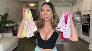 HOT Victoria’s Secret Panties Try On Haul   Thongs   Lola Valentine # 00