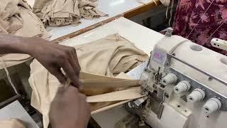 Neck Join  by Overlock machine| Neck join of Tshirt | Tshirt production | Tshirt manufacturing