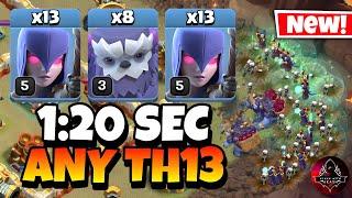 TH13 Yeti Witch Attack With 10 Zap Spell | Best TH13 Attack Strategy in Clash of Clans