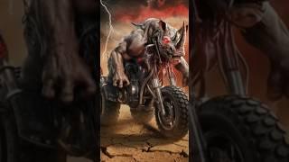 "Motorbike-Rhino Hybrid: The Ultimate Monstrous Fusion #shorts