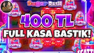 Sugar Rush Küçük Kasa | 400 TL Full Kasa Bastık | Slot Oyunları Küçük Kasa Kazançlar | 100