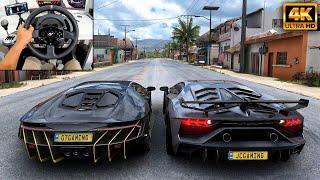 Lamborghini Centenario & Lamborghini Aventador SVJ | Forza Horizon 5 | Thrustmaster T300RS gameplay