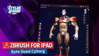 Hard Surface Modeling on Ipad with ZBrush for iPad - Cyborg - Stylus League Creative Live Stream