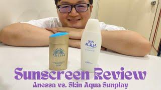 Sunscreen Reviews! Anessa Perfect UV Sunscreen Skincare Milk vs. Sunplay Skin Aqua UV Moisture Gel
