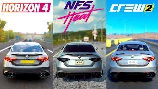 ALFA ROMEO QUADRIFOGLIO - Need For Speed HEAT vs Forza Horizon 4 vs The Crew 2