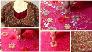 Very Grand Looking Blouse Model | For Beginner Simple Stitch | Nehar Maggam Work