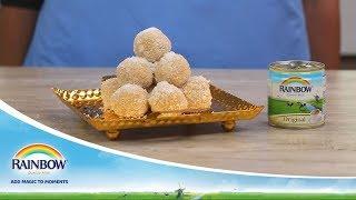 Coconut Ladoo made with Rainbow Evaporated Milk