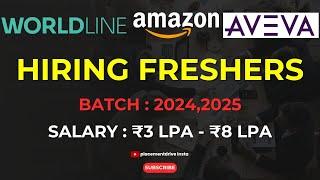 Top Engineering & Management Trainee Jobs for Freshers | Worldline, Amazon, AVEVA 2024 Opportunities