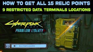 ALL 9 Relic Skill Data Terminal Locations in Cyberpunk 2077 Phantom Liberty | Get 15 Relic Points!