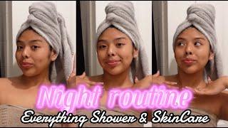 My Night Routine Everything shower, Skincare, & Hair care