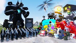 CAMERAMAN MECHA BOSS VS ALL MONSTERS In Garry's Mod!