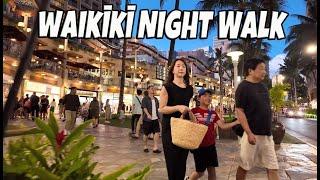 Waikiki Night Walk | Sheraton Boardwalk & Sheraton Waikiki | Lewers St | Beach Walk & Henry's Place