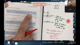 Division Algorithm for F[x], Remainder Theorem, Factor Theorem, Maximum # of Zeros, F[x] is a PID