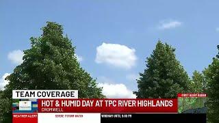 Will the Severe Thunderstorm Watch impact the Travelers Championship?