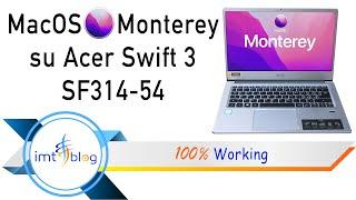 MacOS Monterey su Acer Swift 3 SF314-54 - Hackintosh