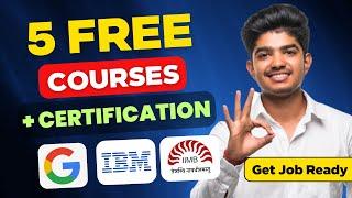  5 Best Free Online Courses  + Certificates | Build a Powerful Resume! | Don’t Miss!