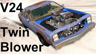 The 4000HP V24 Swapped Muscle Car! BeamNG. Drive