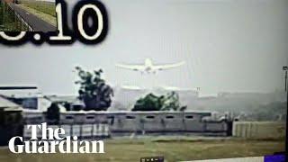 CCTV footage shows moment Air India plane crashes in Ahmedabad