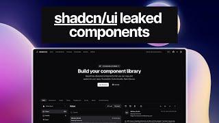 SHADCN UI LEAKED COMPONENTS | Nextjs