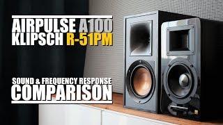 Klipsch R-51PM vs AirPulse A100 - A Horn Loaded Duel  ||  Sound & Response Comparison