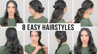 8 SUPER FAST + EASY HAIRSTYLES ft. Madison Braids | Jessica Melgoza