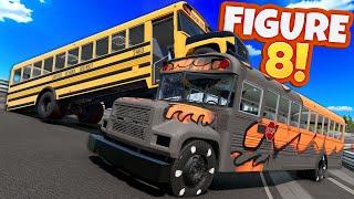 Figure 8 Derby CHAOS With the NEW School Bus! (BeamNG Drive Multiplayer)