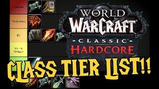 HARDCORE Class TIER List! Which class should you play? - WoW Classic Hardcore