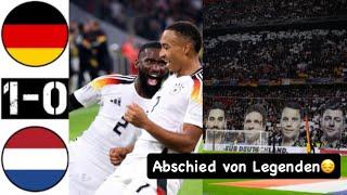 Deutschland gegen Niederlande 1-0 & Highlights Tor & Abschied von Manuel Neuer , Toni Kross , Müler