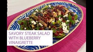 Sweet & Savory Steak Salad with Blueberry Vinaigrette