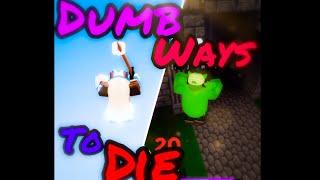 Dumb ways to die | Funny meme | (Roblox Bedwars)