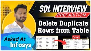 Infosys SQL Interview Question[ Remove Duplicate Records From TableIn SQL ]