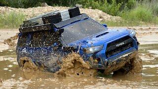 1/10 Scale RC:TOYOTA 4RUNNER(3D Printed Body/SCX10 II/RC4WD Wheels/Tires) Muddy Off-road Driving. #3