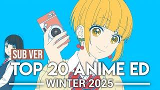 Top 20 Anime Ending - Winter 2025 (Subscribers Version)