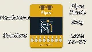 Puzzlerama Solutions - Pipes Classic Easy ( Level 01-17 )