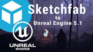 Quick manual way of import 3d model from Sketchfab to Unreal engine 5.1 with textures #ue5