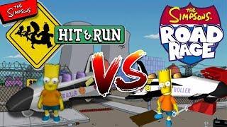 Simpsons Hit & Run Cars From Road Rage (Comparison)