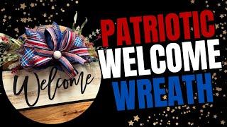 How To Make A Patriotic Door Hanger | DIY Patriotic Bow