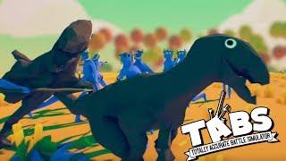 TABS DINOSAURS!  Raptor Attack!  (Totally Accurate Battle Simulator TABS Raptor Gameplay & Sandbox)