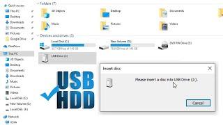 "Please Insert a Disk in to USB" error | USB Drive missing when connected on computer.