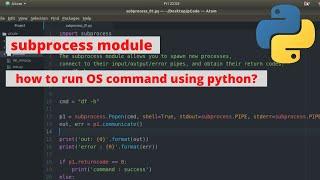 python | subprocess module| subprocess.Popen| run OS command using subprocess