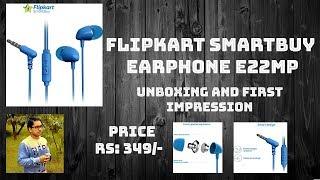 Flipkart SmartBuy Earphone E22MP Unboxing and First Impression | Budget Earphones | Techie VISH