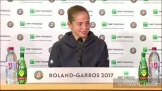 Jelena Ostapenko embarassing moment at press conference