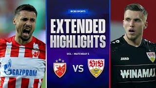 Crvena zvezda vs. Stuttgart: Extended Highlights | UCL League Phase MD 5 | CBS Sports Golazo