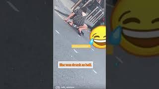 Drunk girl at main traffic lights | Drunk people | Funny Drunk Video | Funny Videos |