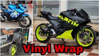 Suzuki Gixxer SF Vinyl Wrapping Black Matt | Gixxer SF Modification | Vwraps Sikar