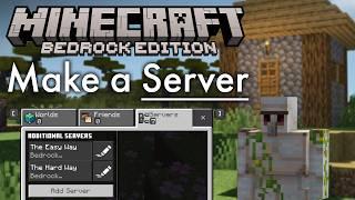 How To Make a Server in Minecraft Bedrock Edition