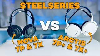 Steelseries Nova 7P & 7X versus Arctis 7P+ & 7X+ for Playstation and Xbox.