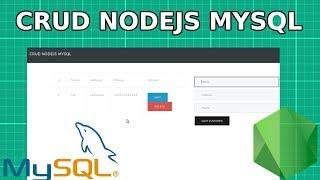 Nodejs y Mysql CRUD | Aplicación Web con Node.js y Mysql